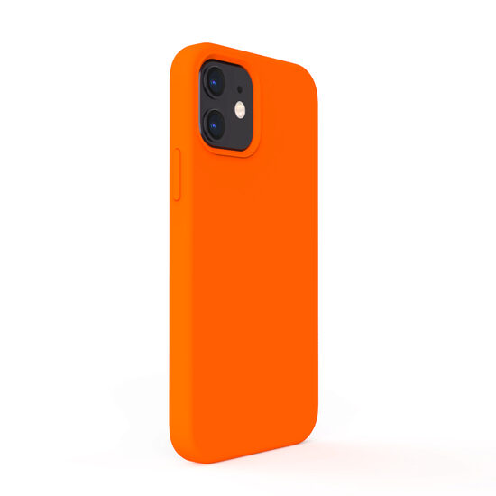 Husa iPhone 12 / 12 Pro Lemontti Liquid Silicon Orange