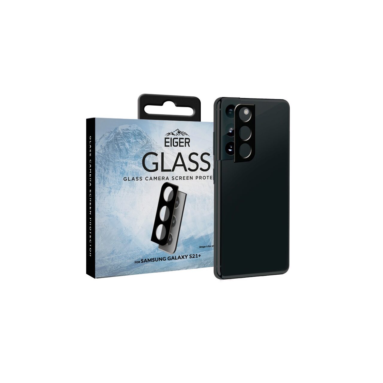 Lentile Camera Samsung Galaxy S21 Plus Eiger 2.5D Glass Clear Black