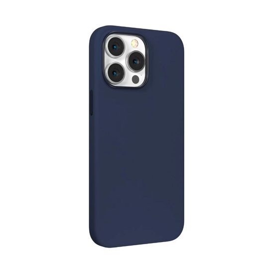 Husa iPhone 14 Pro Max Devia Nature Series Silicone Magnetic Navy Blue
