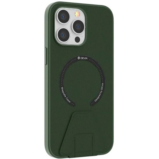 Husa cu suport iPhone 14 Pro Devia Randy Series Magnetic Army Green