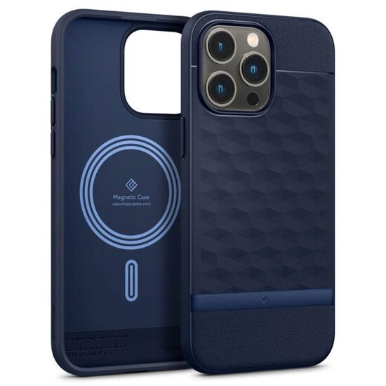 Husa iPhone 14 Pro Spigen Caseology Parallax MagSafe Midnight Blue