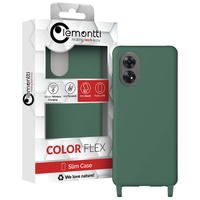 Lemontti Husa Silicon cu Snur Oppo Reno 8T Verde (protectie 360°, material fin, captusit cu microfibra)