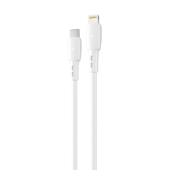 Lemontti Cablu Wind Fast Charge Type-C la tip Lightning, PD 30W, 1.2m, Alb