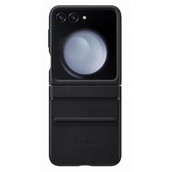 Samsung Husa Originala Flap Leather Cover Samsung Galaxy Z Flip5 Black