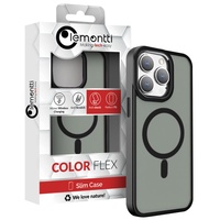 Lemontti Husa Color Matte MagSafe iPhone 15 Pro Max Negru