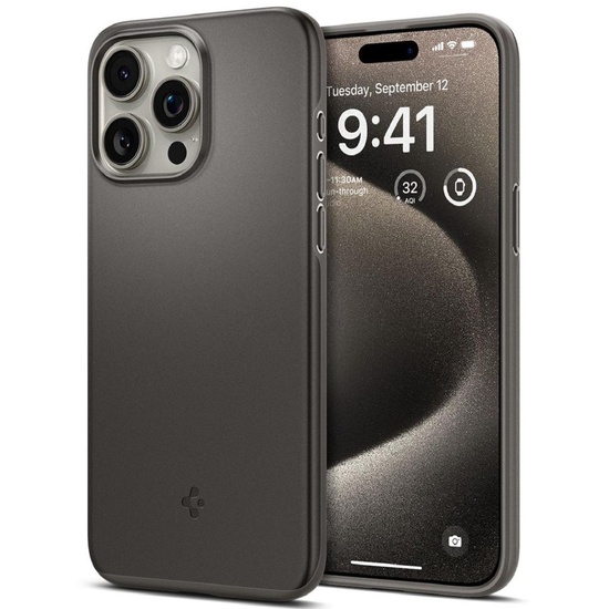Spigen Husa Thin Fit iPhone 15 Pro Max Gunmetal