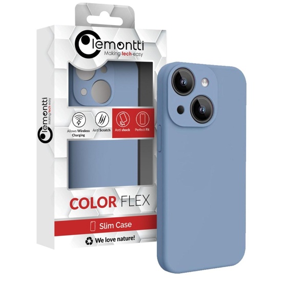 Lemontti Husa Liquid Silicon MagCharge iPhone 15 Albastru (protectie 360°, material fin, captusit cu microfibra)