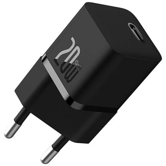 Baseus Incarcator Retea GaN5 Mini Fast Charger, USB-C, 20W, Negru