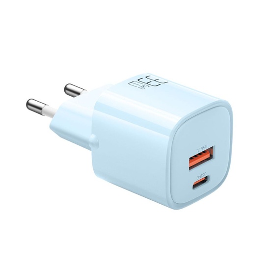 Mcdodo Incarcator Retea Dual Port USB-A si Type-C Nano Series GaN Fast Charging PD, 33W, Albastru