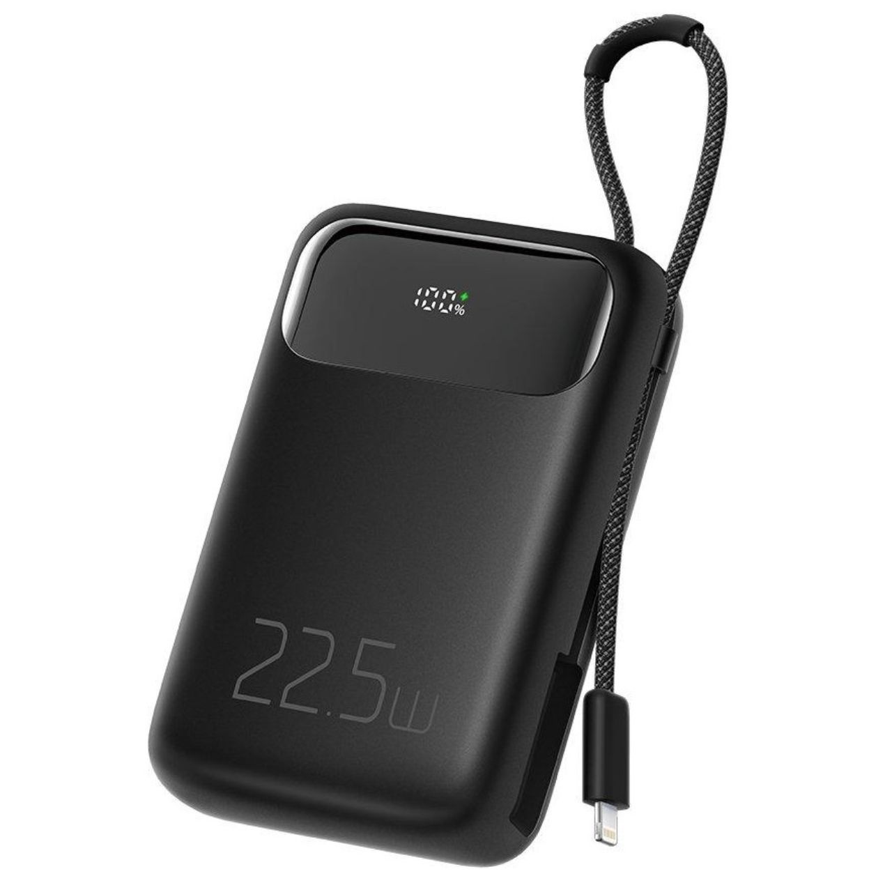 Mcdodo Acumulator Extern Digial Display 10000mAh, 22.5W, cablu Lightning inclus, Negru
