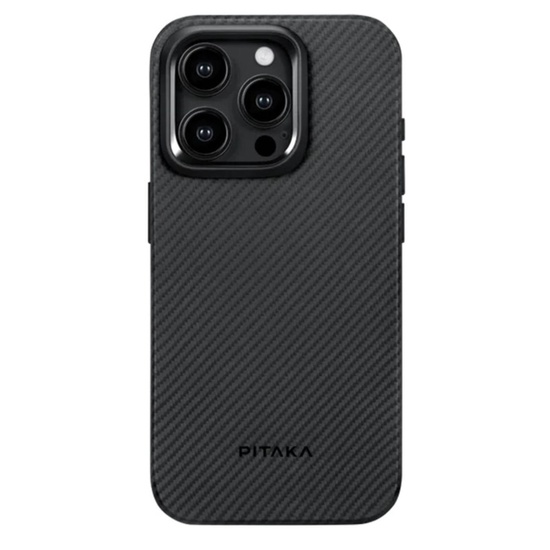 Pitaka Husa MagEZ Pro 4 Aramida 600D iPhone 15 Pro Max, MagSafe Negru / Gri
