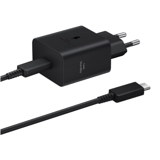 Samsung Set Incarcator Original Retea Super Fast Charging port USB Type-C, Low Standby, 45W, cablu Type-C - Type-C (5A) inclus,1.8m,Negru