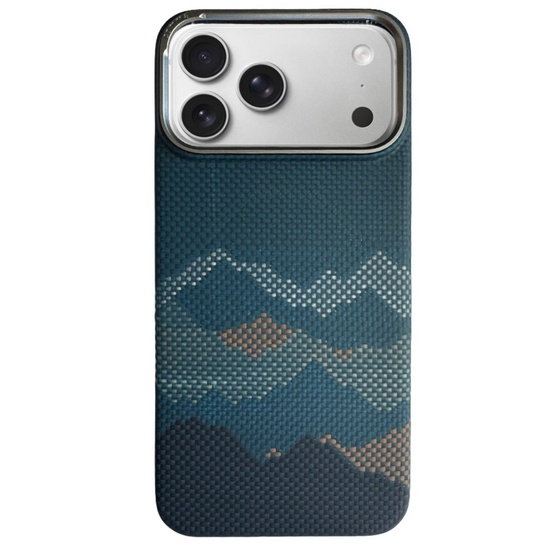 Comma Husa Woven Series Kevlar Magnetic Shockproof iPhone 17 Pro Max Albastru