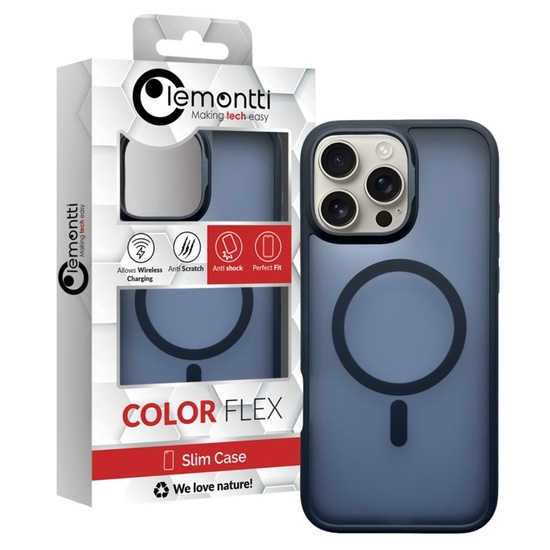 Lemontti Husa Hybrid MagSafe iPhone 16 Pro Max Albastru