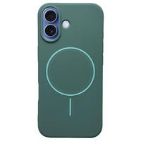 Husa Silicon Velvet Magsafe iPhone 17 Albastru