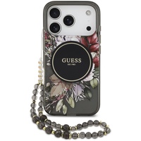Guess Husa Flowers Strap MagSafe iPhone 17 Pro Negru