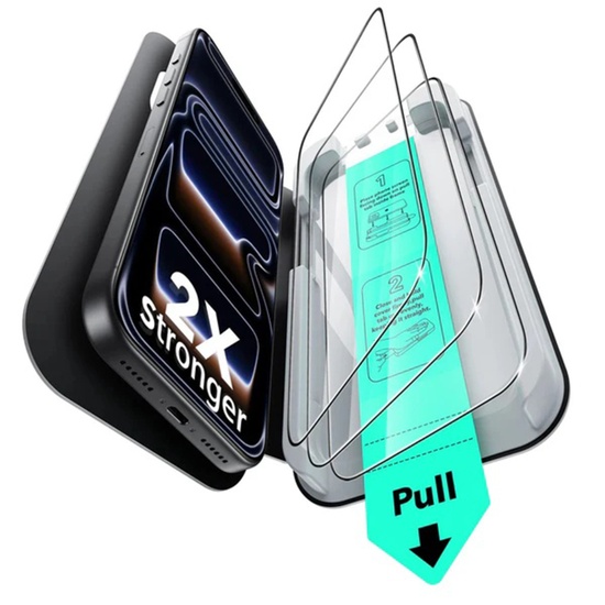 ESR Pachet 3 buc Folie Sticla UltraFit iPhone Air cu aplicator inclus Black