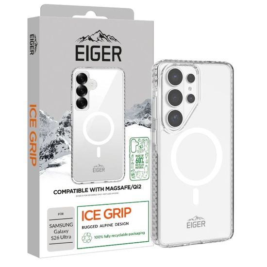 Eiger Husa Ice Grip Magsafe GRS Samsung Galaxy S26 Ultra Clear