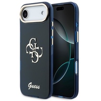 Guess Husa 4G Script Metal Logo iPhone Air Albastru