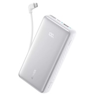 Anker Acumulator extern Zolo 10.000 mAh, 22.5W, cu cablu USB-C inclus, Alb