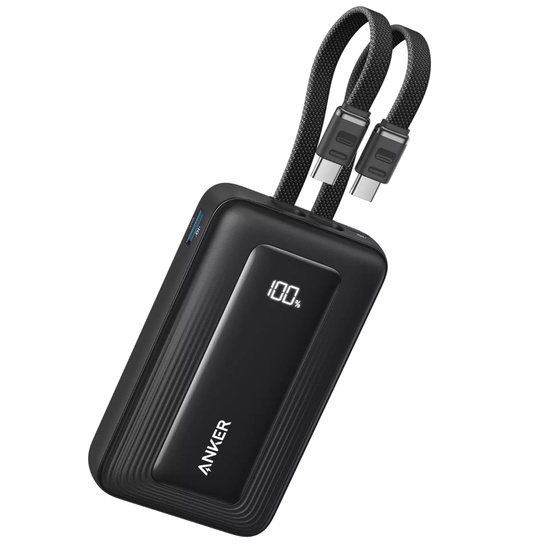 Anker Acumulator extern 20.000 mAh, Zolo, 45W, QC+PD, 1 x USB-A, 3 x USB-C, 2x cablu USB-C incorporat, Negru
