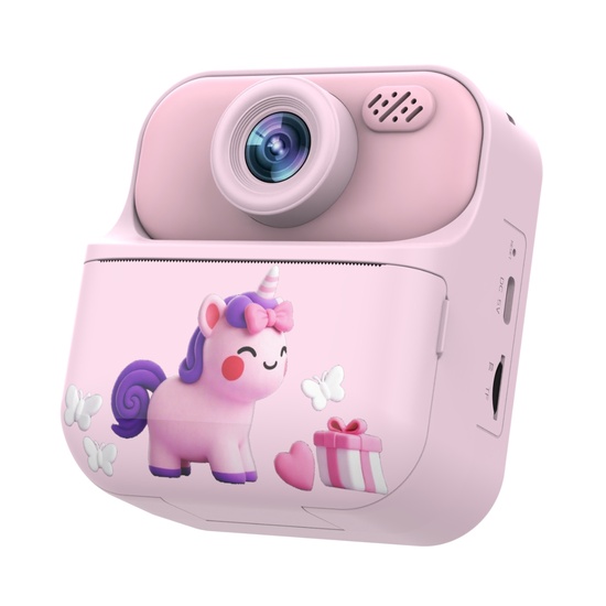 EKids Aparat foto instant pentru copii, Unicorn roz