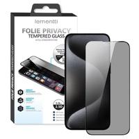 Lemontti Folie Sticla Privacy Full Fit iPhone 18 Pro Max Negru