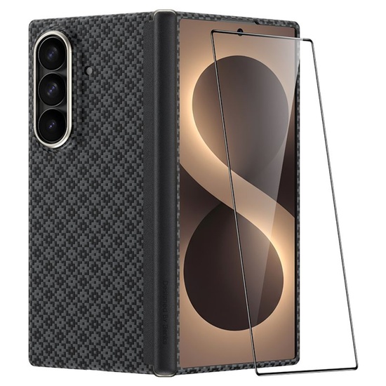 Benks Pachet Husa Armor Air Armor Grid Kevlar Magnetic + folie sticla Samsung Galaxy Z Fold8 Ultra Negru