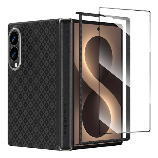 Benks Pachet Husa ArmorGrid Pro Kevlar Magnetic + folie sticla Samsung Galaxy Z Fold8 Negru