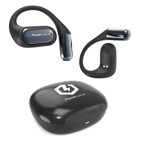 PowerLocus Casti Bluetooth Wireless Open-Ear Free X Black