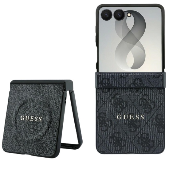 Guess Husa 4G Classic MagSafe Samsung Galaxy Z Flip8 Negru