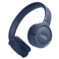 JBL Casti Wireless Over-Ear Tune 520BT2, Pure Bass Sound, Bluetooth 6.0, Conexiune multi-point, Asistent vocal, Albastru