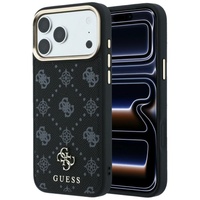 Guess Husa Peony 4G Small Logo MagSafe iPhone 18 Pro / 17 Pro Negru