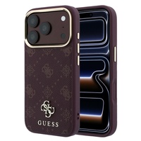 Guess Husa Peony 4G Small Logo MagSafe iPhone 18 Pro / 17 Pro Burgundy