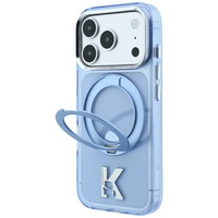Karl Lagerfeld Husa Ring Stand MagSafe Kameo Meta iPhone 18 Pro / 17 Pro Blue