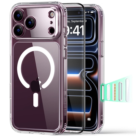 Esr Pachet Husa Classic Hybrid HaloLock + folie sticla iPhone 18 Pro / 17 Pro Clear