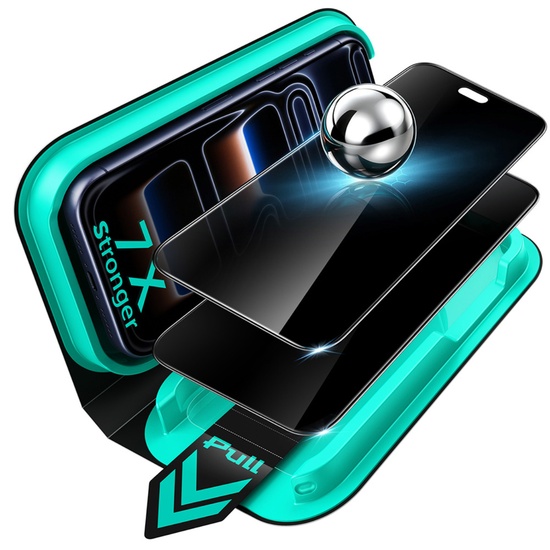Esr Pachet 2 buc Folie Sticla Privacy Armorite UltraFit iPhone 18 Pro Black, cu aplicator inclus
