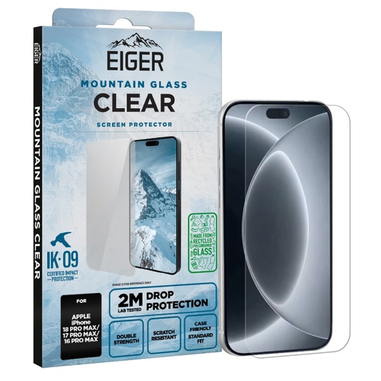 Eiger Folie Sticla Mountain Glass GRS iPhone 18 Pro Max / iPhone 17 Pro Max / 16 Pro Max Clear