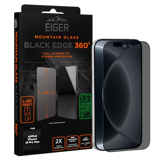 Eiger Folie Sticla Privacy Mountain Edge 360 GRS iPhone 18 Pro Max Black