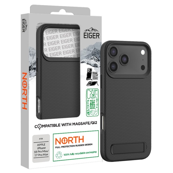 Eiger Husa North Stand Magsafe GRS iPhone 18 Pro Max / 17 Pro Max Black