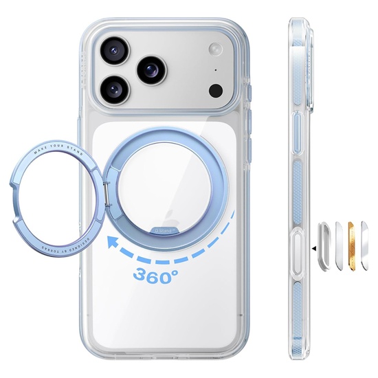 Torras Husa Ostand O3 Light iPhone 18 Pro / 17 Pro Blue