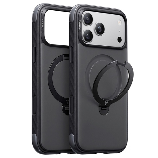 Torras Husa Ostand Q3 Rugged iPhone 18 Pro / 17 Pro Jet Black