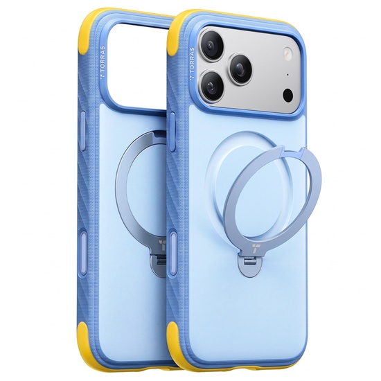 Torras Husa Ostand Q3 Rugged iPhone 18 Pro Max / 17 Pro Max Island Blue