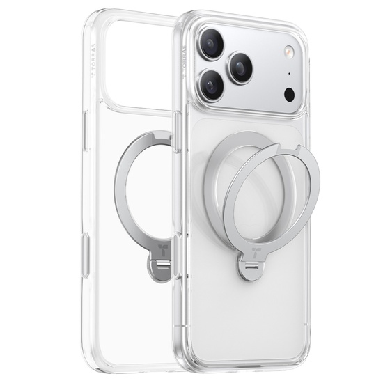 Torras Husa Ostand Spin MagSafe iPhone 18 Pro Max / 17 Pro Max Clear