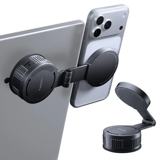 Spigen Suport auto Magnetic, prindere la bord, design pliabil, Negru