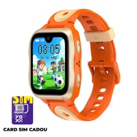 LAGENIO Smartwatch pentru copii cu Functie Telefon & AI K11, Conexiune 4G, 1.78inch AMOLED, cameră de 5 MP, Apel Video, Mesaje, Localizare GPS, Control Parental, Buton SOS, IP68, 800 mAh, Portocaliu