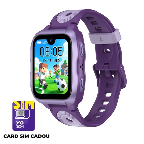 LAGENIO Smartwatch pentru copii cu Functie Telefon & AI K11, Conexiune 4G, 1.78inch AMOLED, cameră de 5 MP, Apel Video, Mesaje, Localizare GPS, Control Parental, Buton SOS, IP68, 800 mAh, Mov