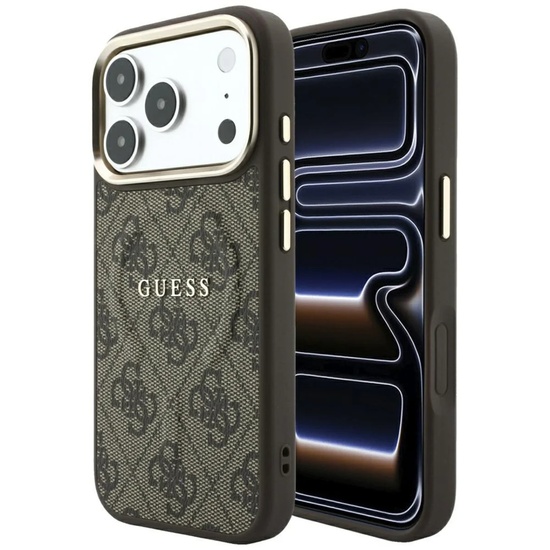 Guess Husa 4G Embossed Classic MagSafe iPhone 18 Pro / 17 Pro Maro