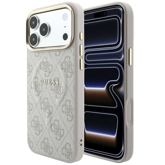 Guess Husa 4G Embossed Classic MagSafe iPhone 18 Pro Max / 17 Pro Max Roz