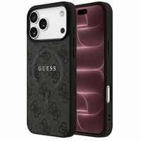 Guess Husa 4G Embossed Ring Classic Logo MagSafe iPhone 18 Pro Max / 17 Pro Max Negru